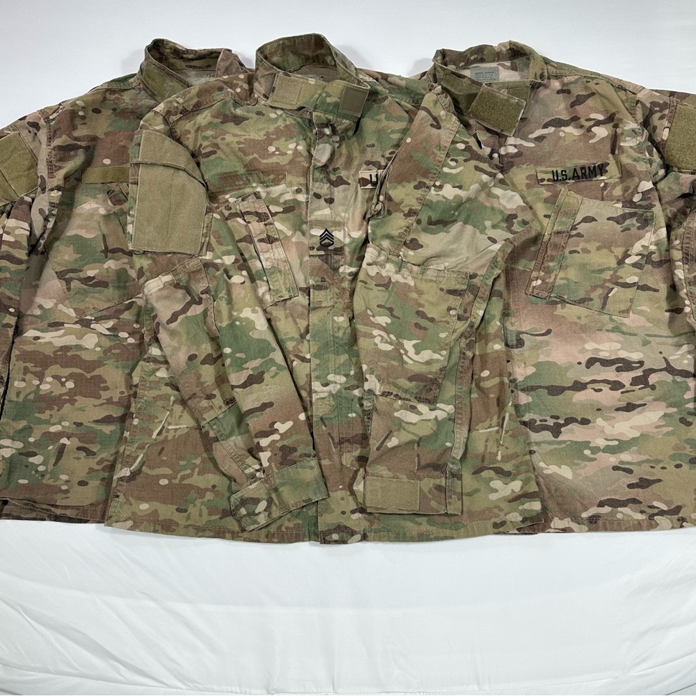 Us Army Combat Uniform Insect Repellent Camo Coat Siz… Gem